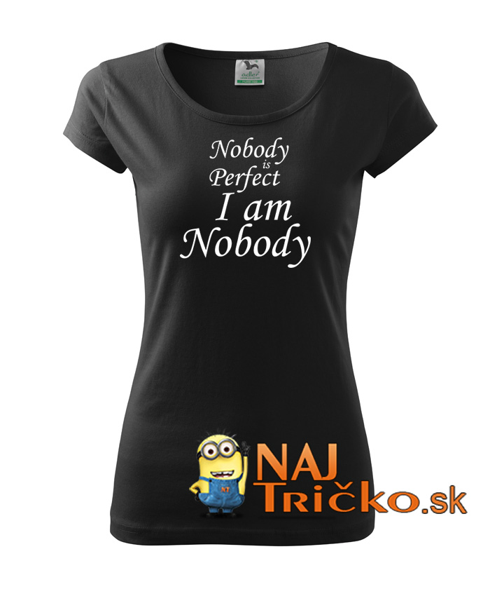 Nobody is perfect dámske tričko – náhľad 2