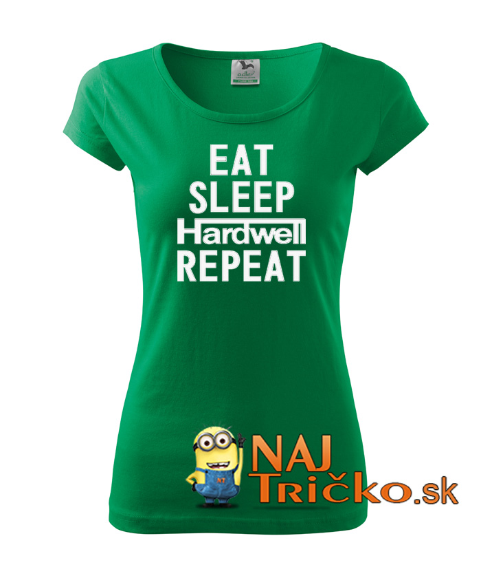 Eat Sleep Hardwell Repeat dámske tričko – náhľad 2