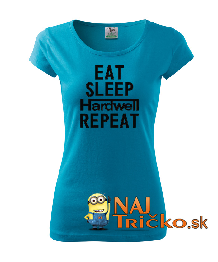 Eat Sleep Hardwell Repeat dámske tričko – náhľad 3