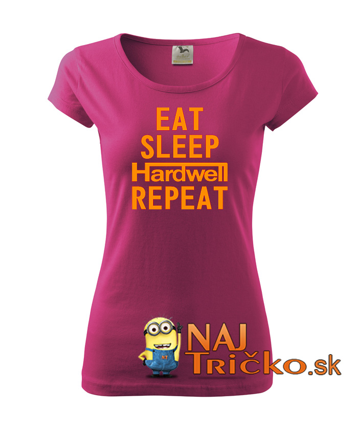 Eat Sleep Hardwell Repeat dámske tričko – náhľad 5