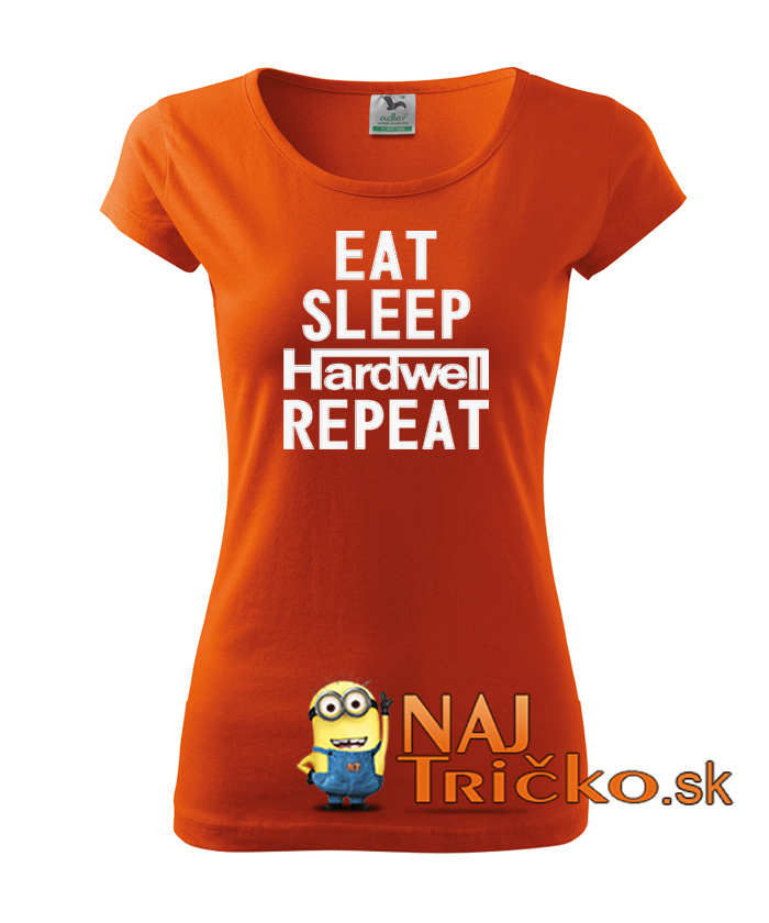 Eat Sleep Hardwell Repeat dámske tričko – náhľad 6