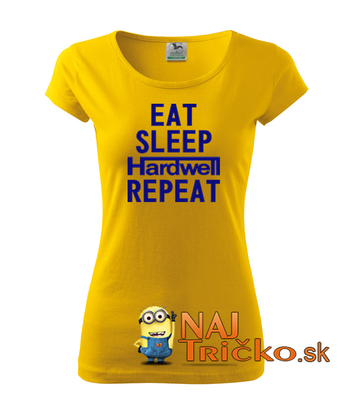 Eat Sleep Hardwell Repeat dámske tričko – náhľad 7