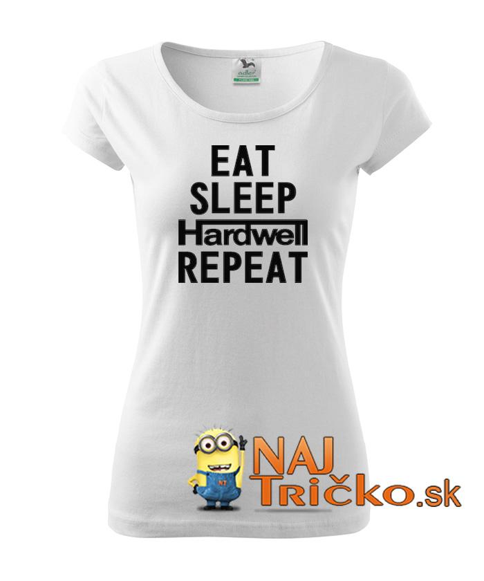 Eat Sleep Hardwell Repeat dámske tričko – náhľad 8