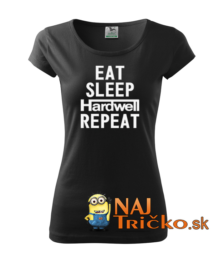 Eat Sleep Hardwell Repeat dámske tričko – náhľad 9