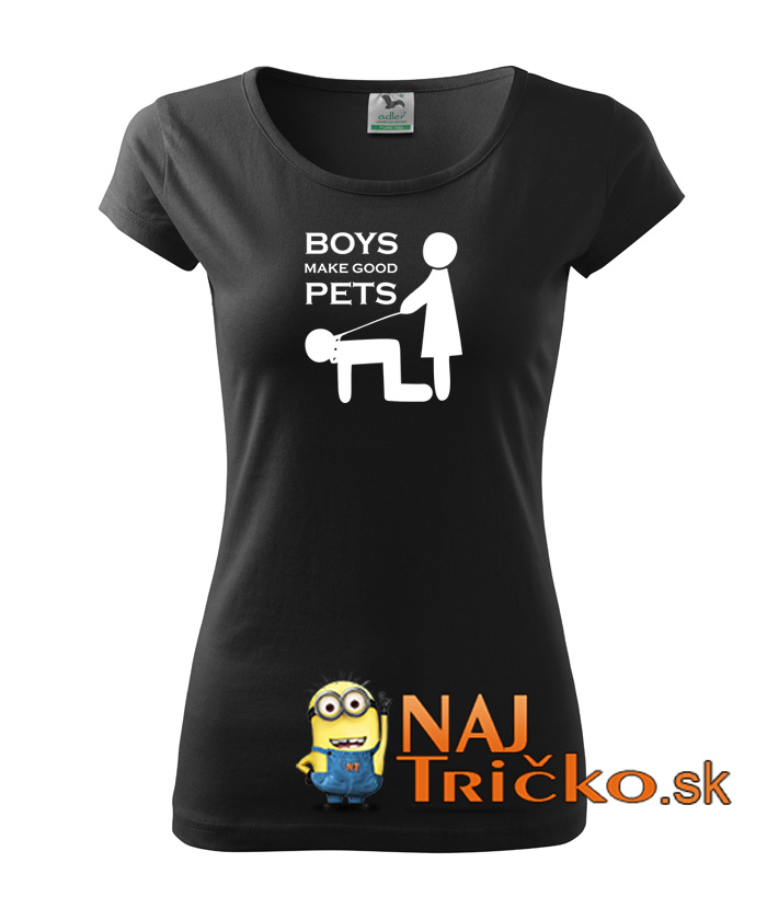 Boys make good pets dámske tričko – náhľad 2