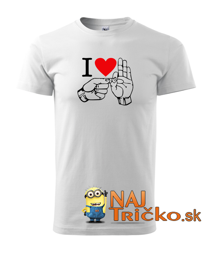 I love fuck pánske tričko