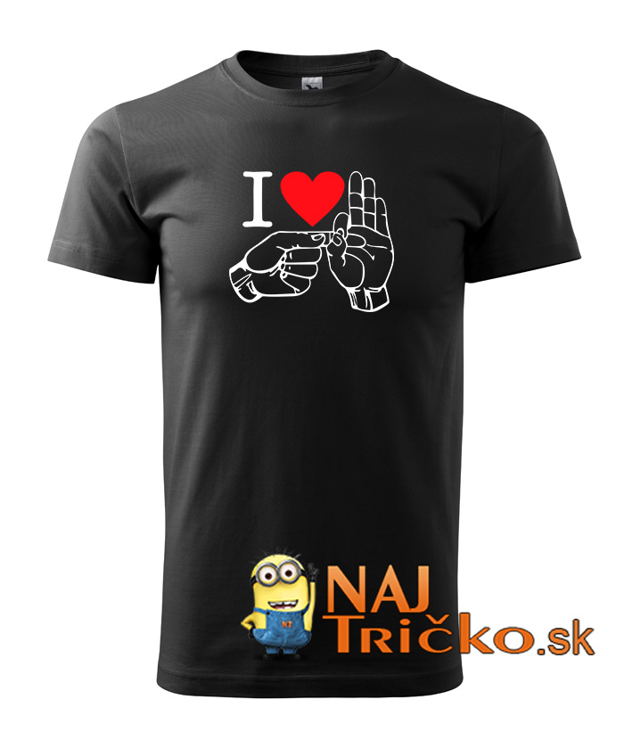 I love fuck pánske tričko – náhľad 2