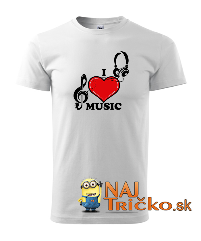 Milujem hudbu pánske tričko