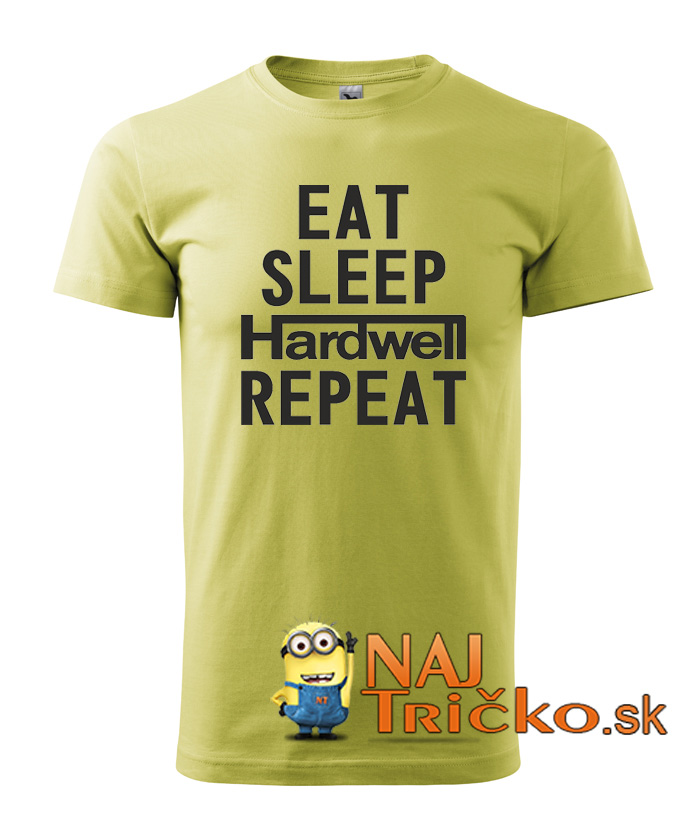 Eat Sleep Hardwell Repeat pánske tričko – náhľad 3