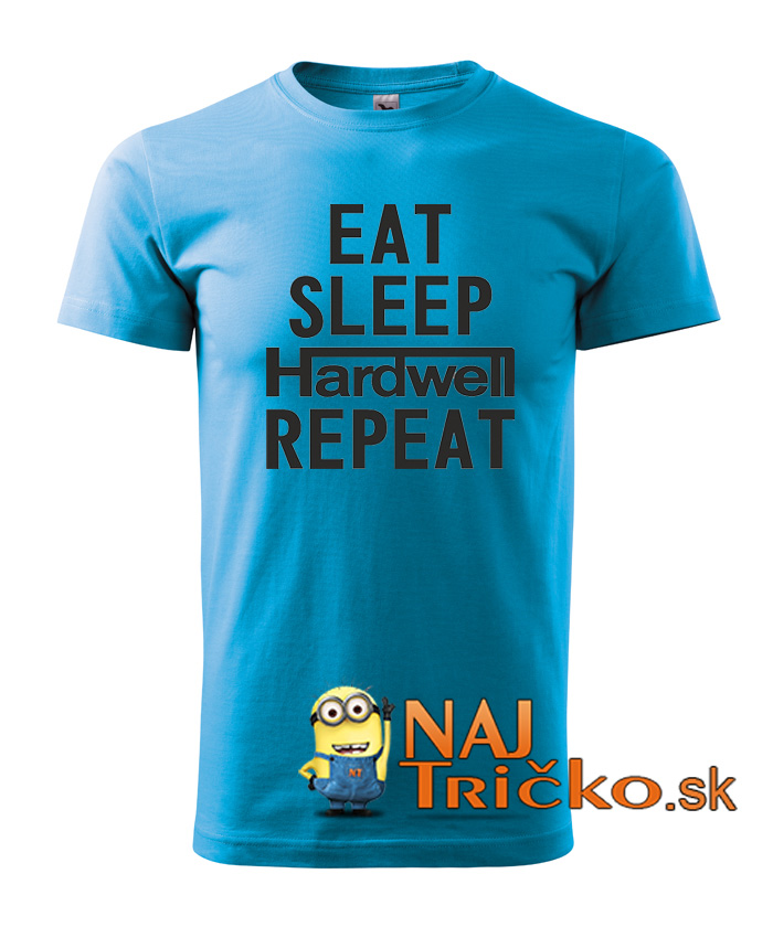 Eat Sleep Hardwell Repeat pánske tričko – náhľad 4