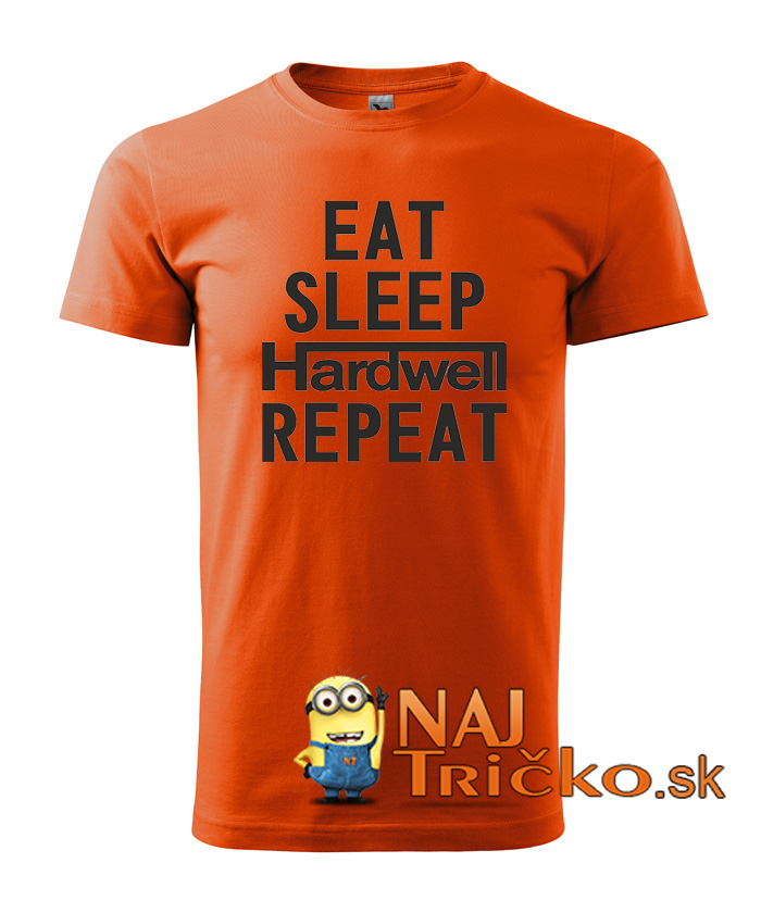 Eat Sleep Hardwell Repeat pánske tričko – náhľad 7